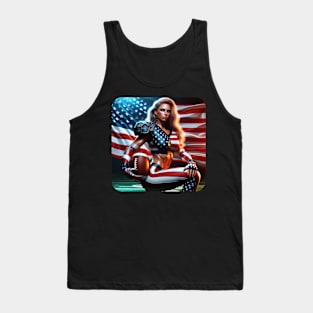 American Woman NFL Football Player #5 Tank Top